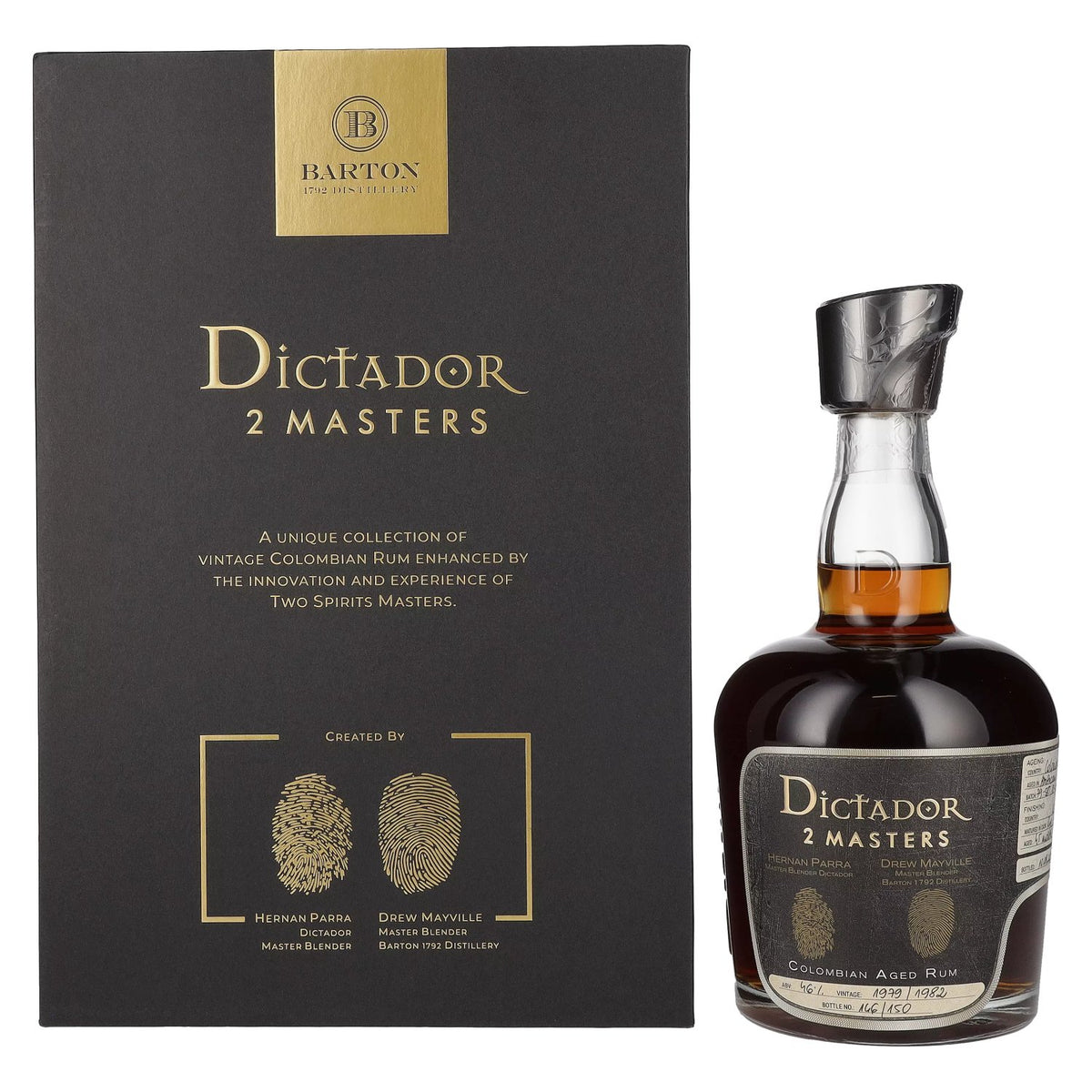 Dictador 2 MASTERS 1979/1982 Barton Colombian Aged Rum 46% Vol. 0.7L in gift box