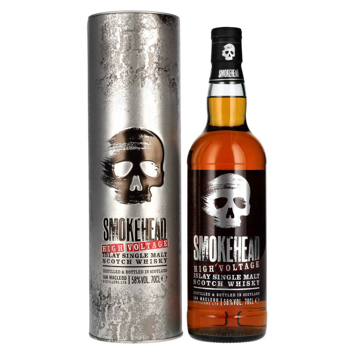 Smokehead HIGH VOLTAGE Islay Single Malt Scotch Whisky 58% Vol. 0.7l in Tin Box