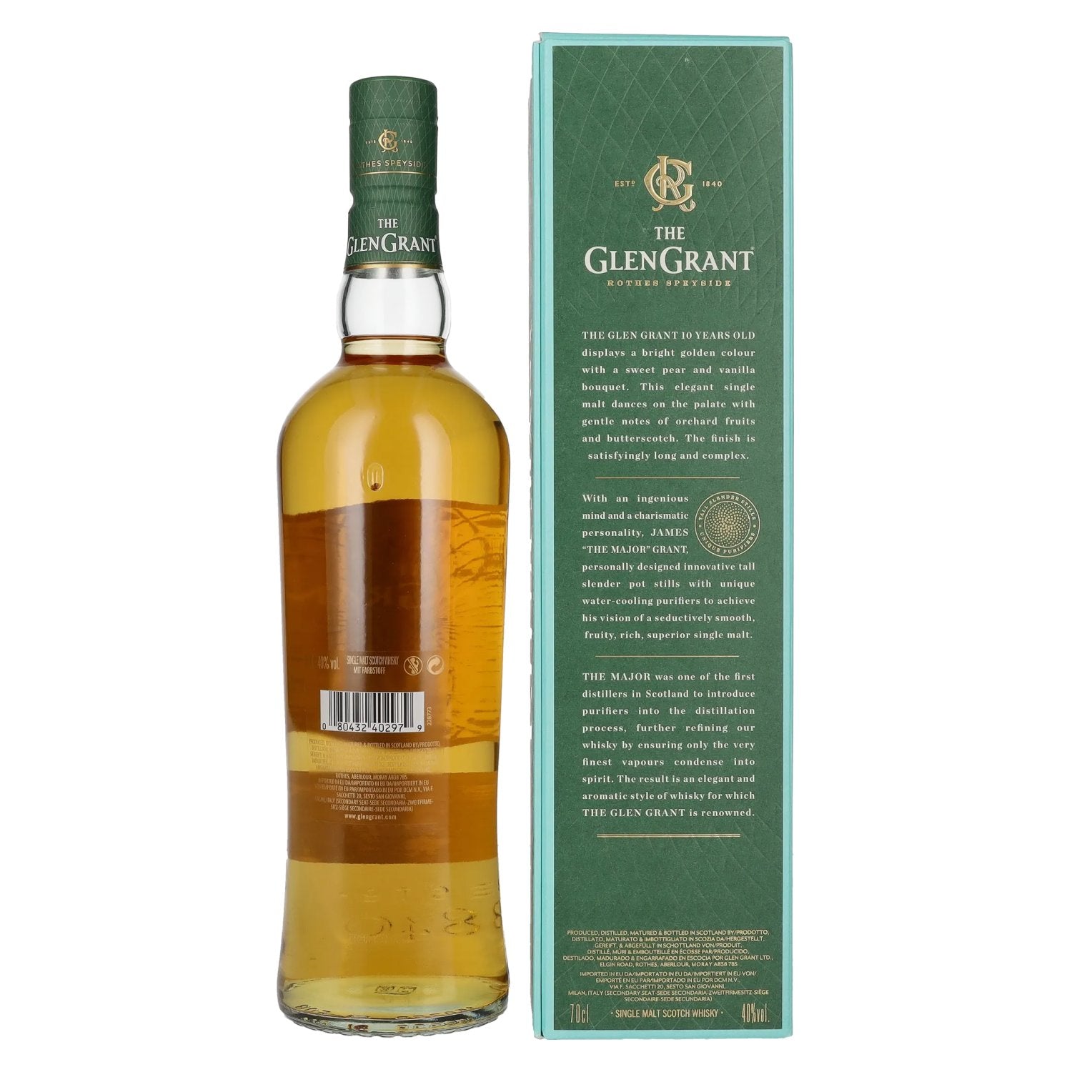 Glen Grant 10 Years Old Single Malt 40% Vol. 0,7l in Geschenkbox