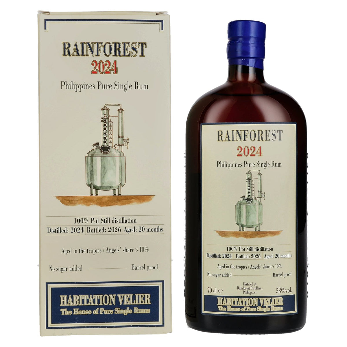 Habitation Velier RAINFOREST Philippines Pure Single Rum 2024, 58% vol., 0.7 l, in a gift box