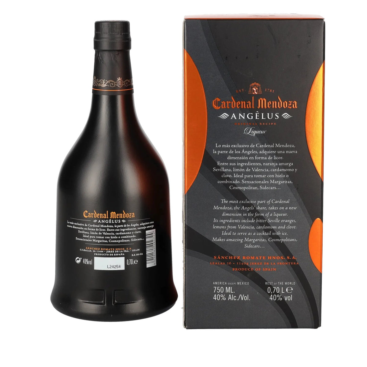 Cardenal Mendoza ANGÊLUS Original Recipe Liqueur 40% Vol. 0.7l in Gift Box