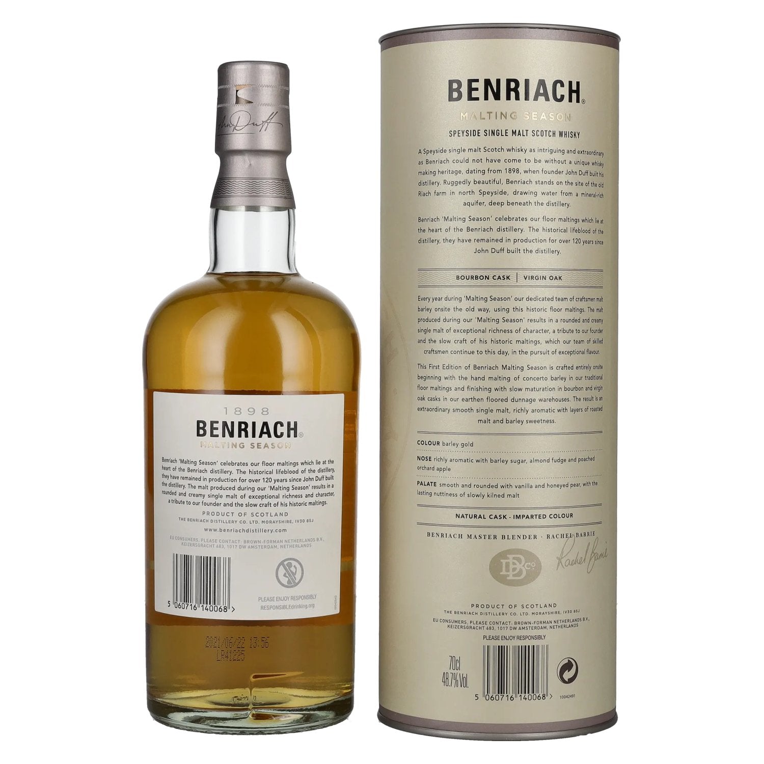 Benriach MALTING SEASON Speyside Single Malt 48,7% Vol. 0,7l in Geschenkbox