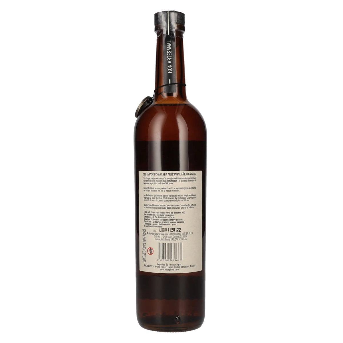 Sol Tarasco 8 Years Old AÑEJO Charanda Rum 40% Vol. 0.7l