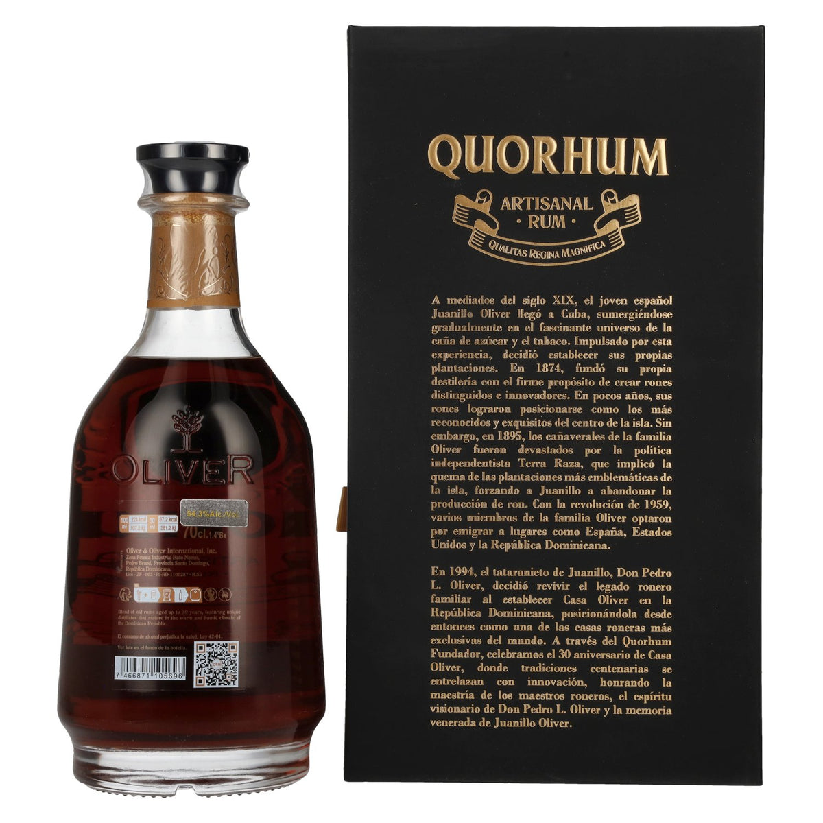Ron Quorhum 30 Aniversario FUNDADOR Cask Strength Limited Edition 54.3% Vol. 0.7l in gift box