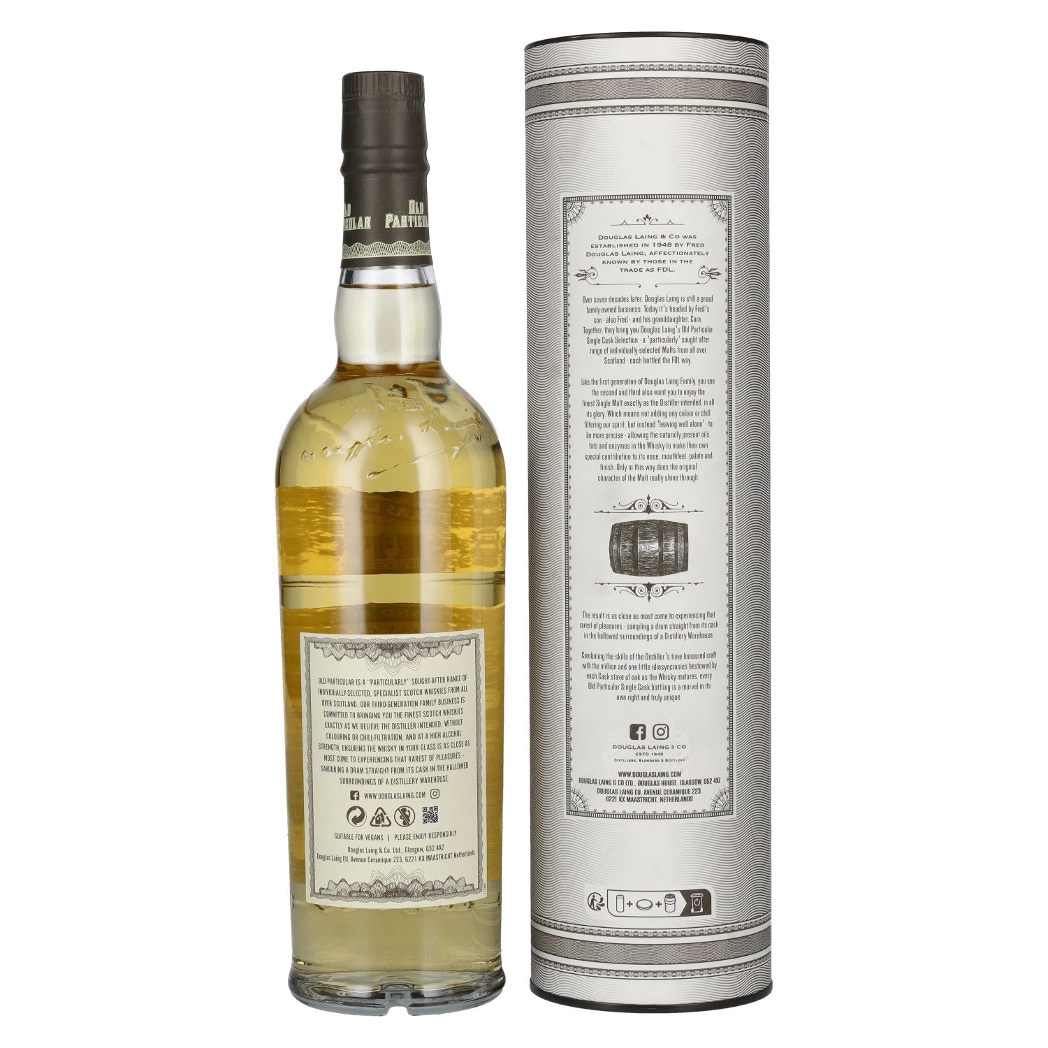 Douglas Laing OLD PARTICULAR Auchentoshan 10 Years Old Single Malt Whisky 2013 48.4% Vol. 0.7L in gift box
