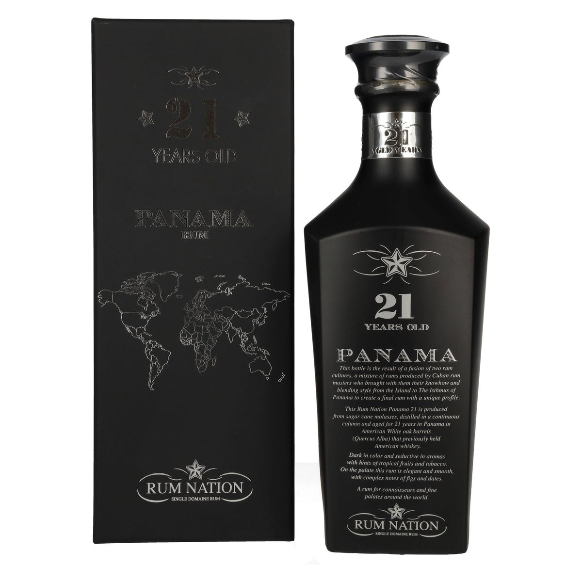 Rum Nation Panama 21 Years Old Black Edition 42% ABV 0.7l in a gift box