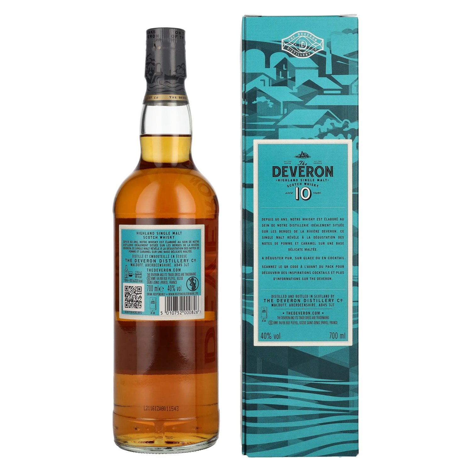 The Deveron 10 Years Old Highland Single Malt Scotch Whisky 40% Vol. 0.7l in Gift Box