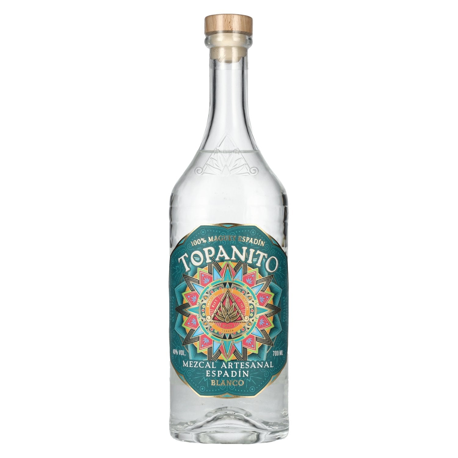 Topanito Mezcal Artesanal Blanco 100% Mague Espadin 40% Vol. 0.7l