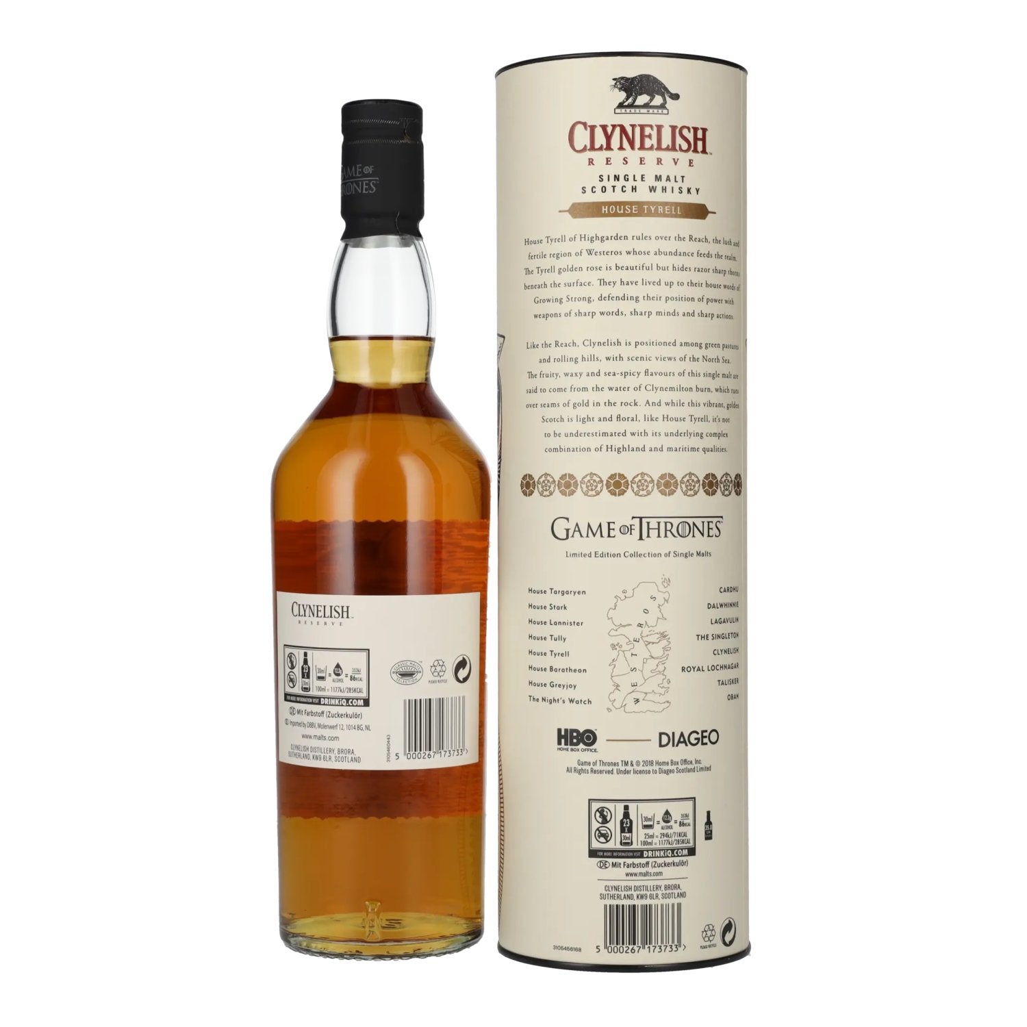 Clynelish Reserve GAME OF THRONES House Tyrell Single Malt Collection 51.2% Vol. 0.7L in gift box