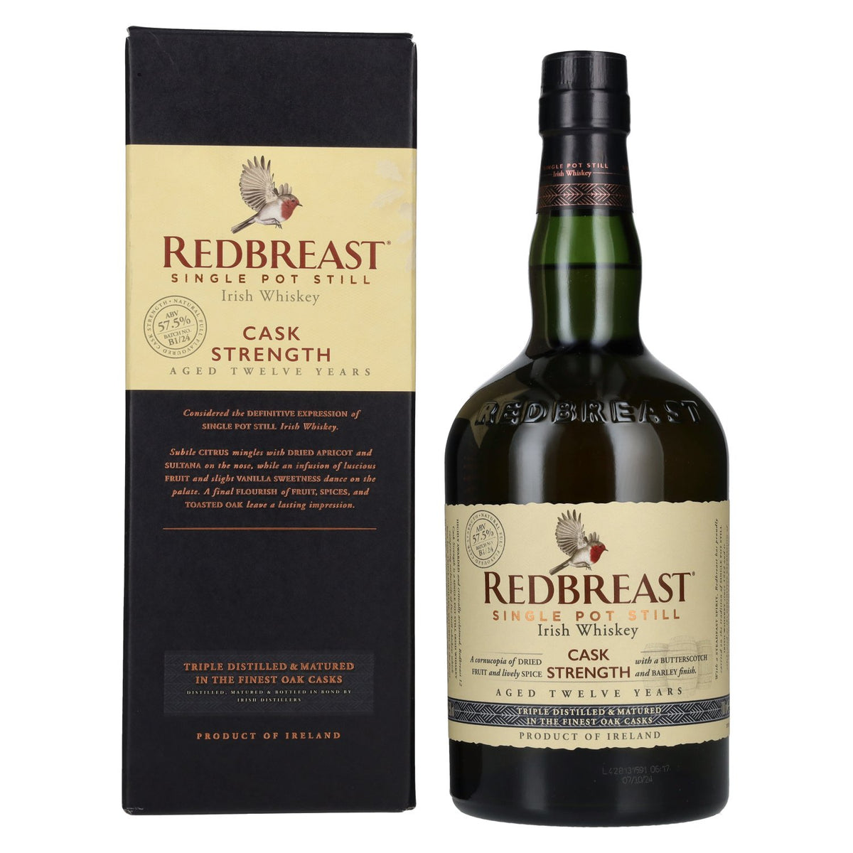 Redbreast 12 Years Old Single Pot Still CASK STRENGTH 57,5% Vol. 0,7l in Geschenkbox