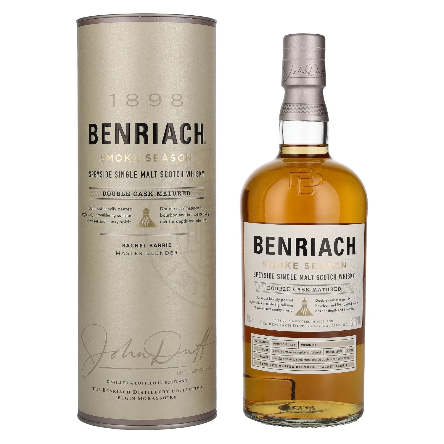 Benriach SMOKE SEASON Double Cask Matured Speyside Single Malt 52.8% Vol. 0.7l in Tinbox