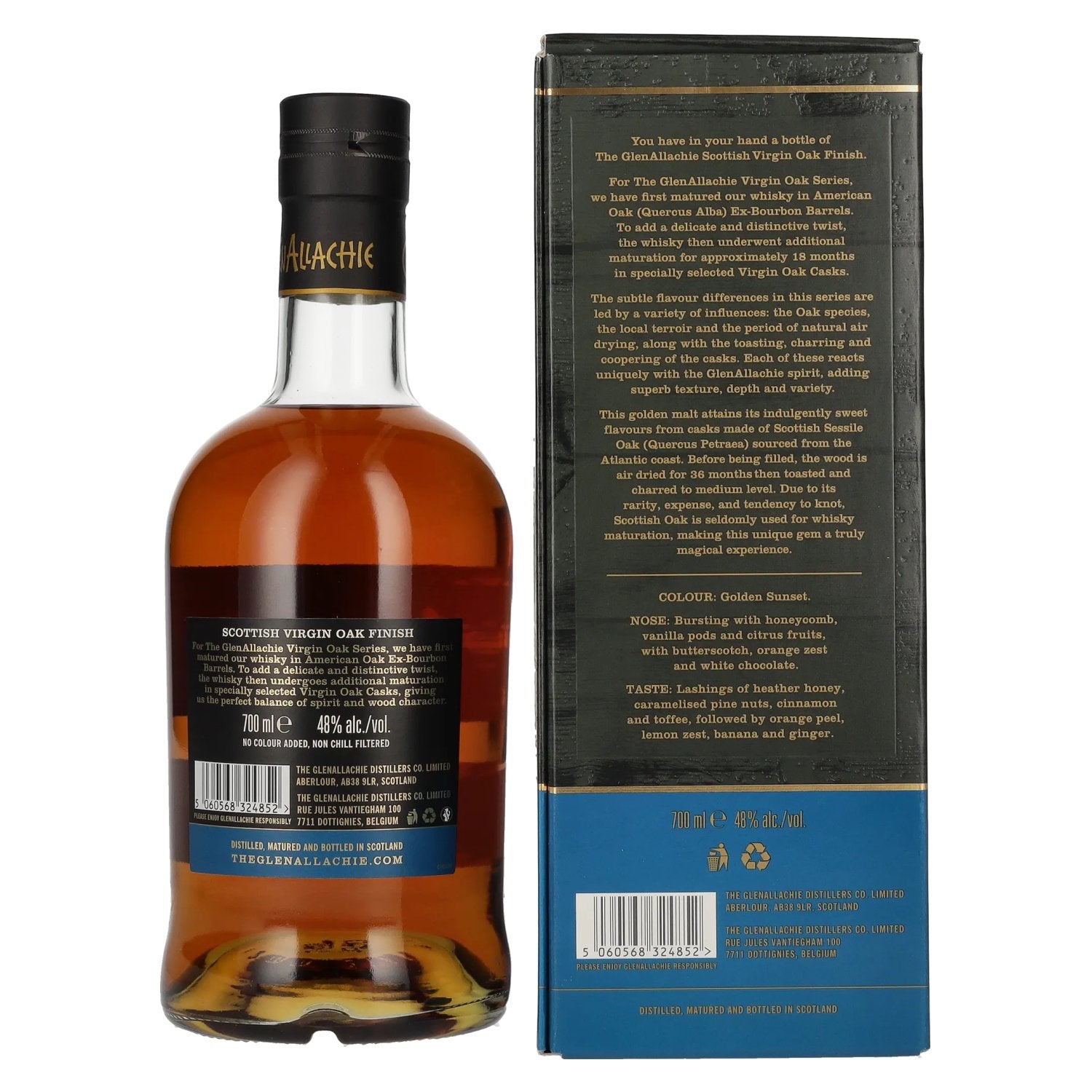The GlenAllachie 15 Years Old SCOTTISH VIRGIN OAK 48% Vol. 0.7l in gift box