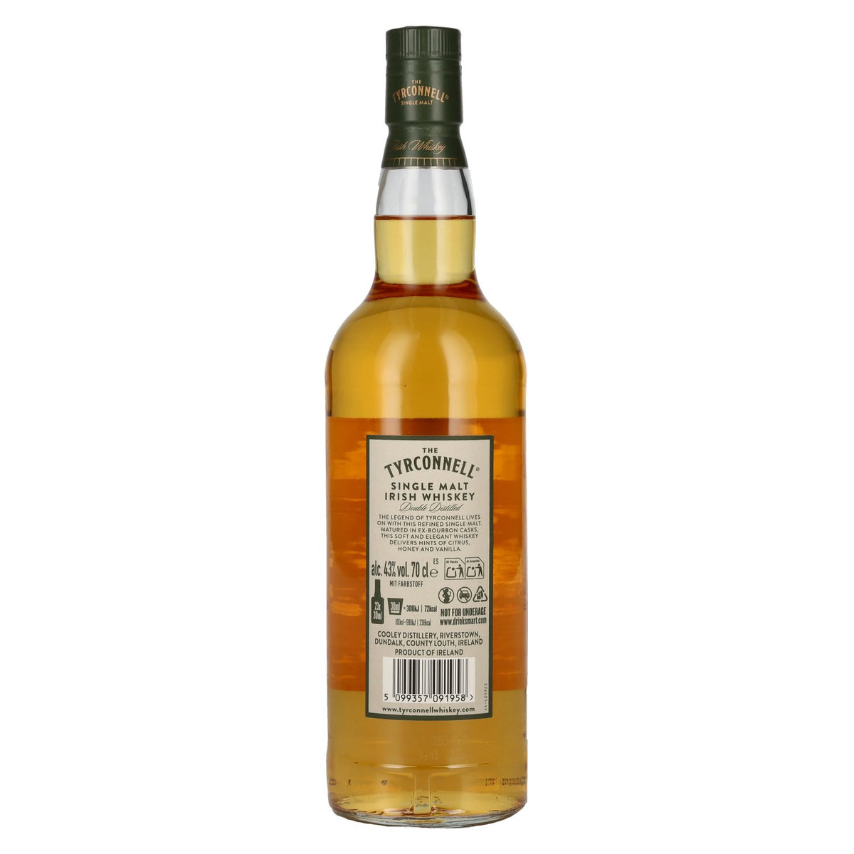 The Tyrconnell Single Malt Irish Whisky 43% vol. 0.7 l