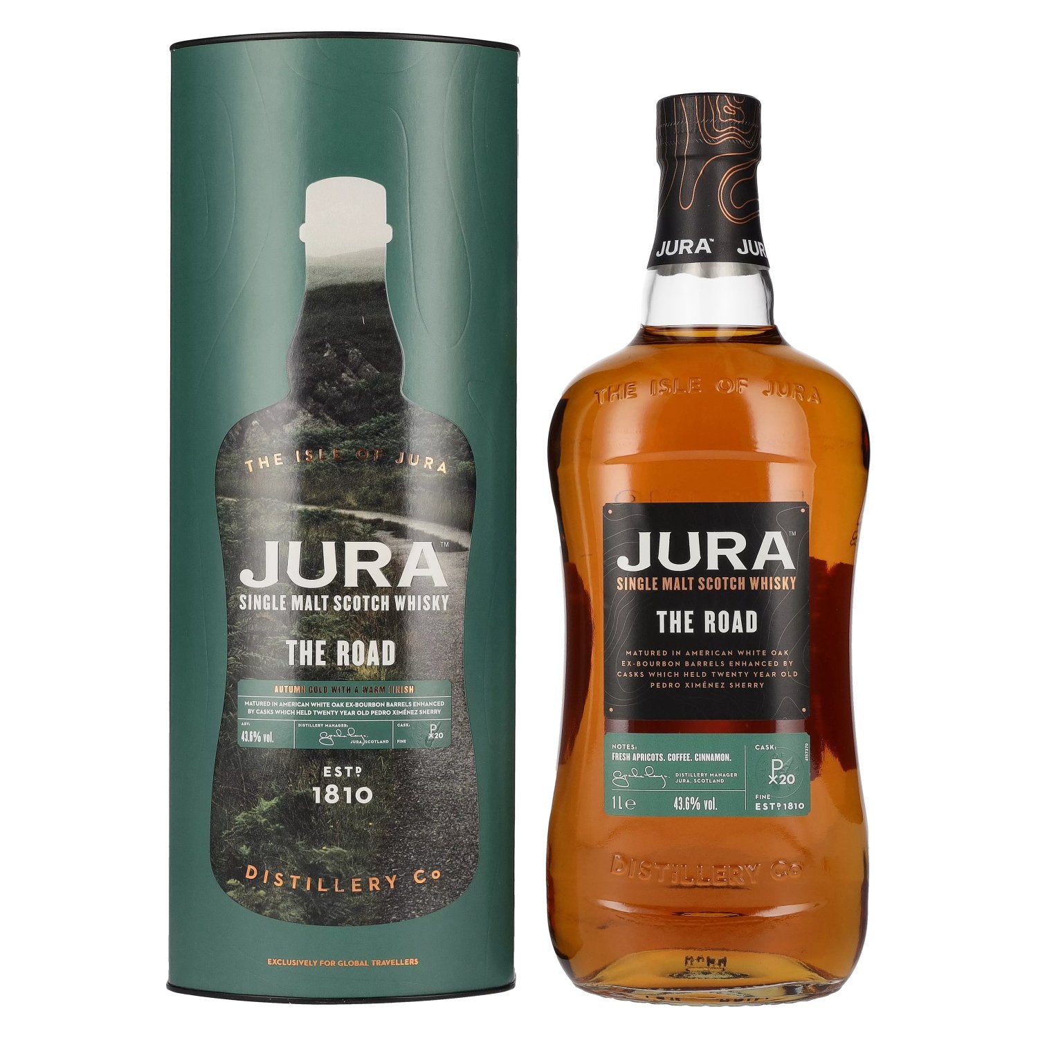 Jura THE ROAD Single Malt Scotch Whisky 43.6% Vol. 1L in gift box
