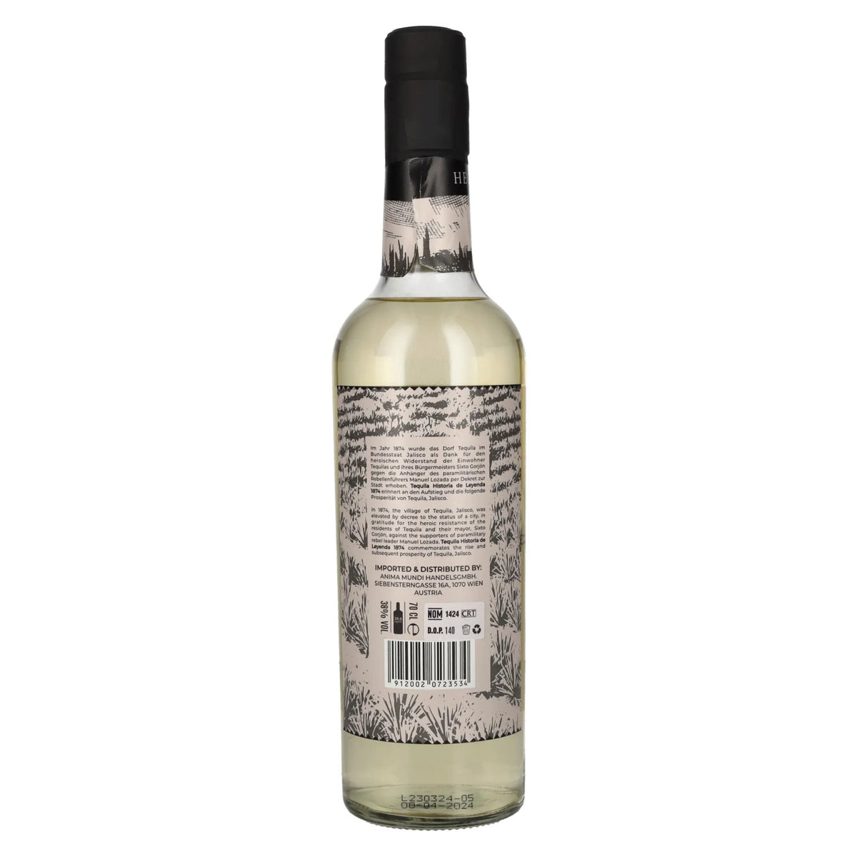 Historia de Leyenda 1874 Reposado 100% Blue Agave 38% Vol. 0.7l