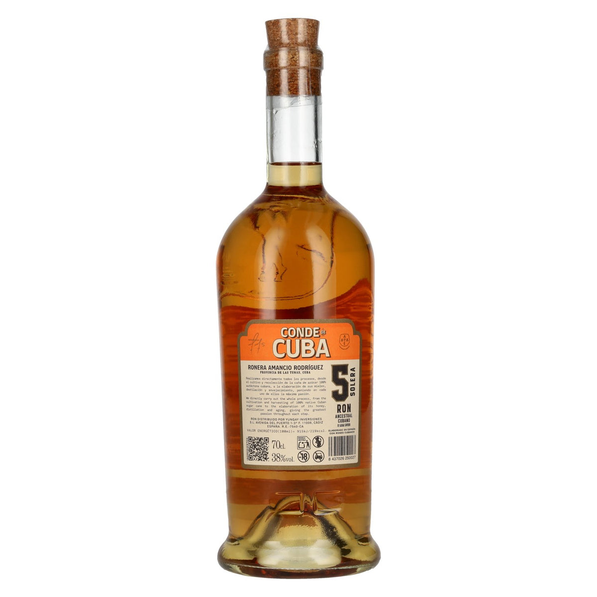Conde de Cuba 5 Solera Ron Ancestral Cubano 38% vol. 0.7 l