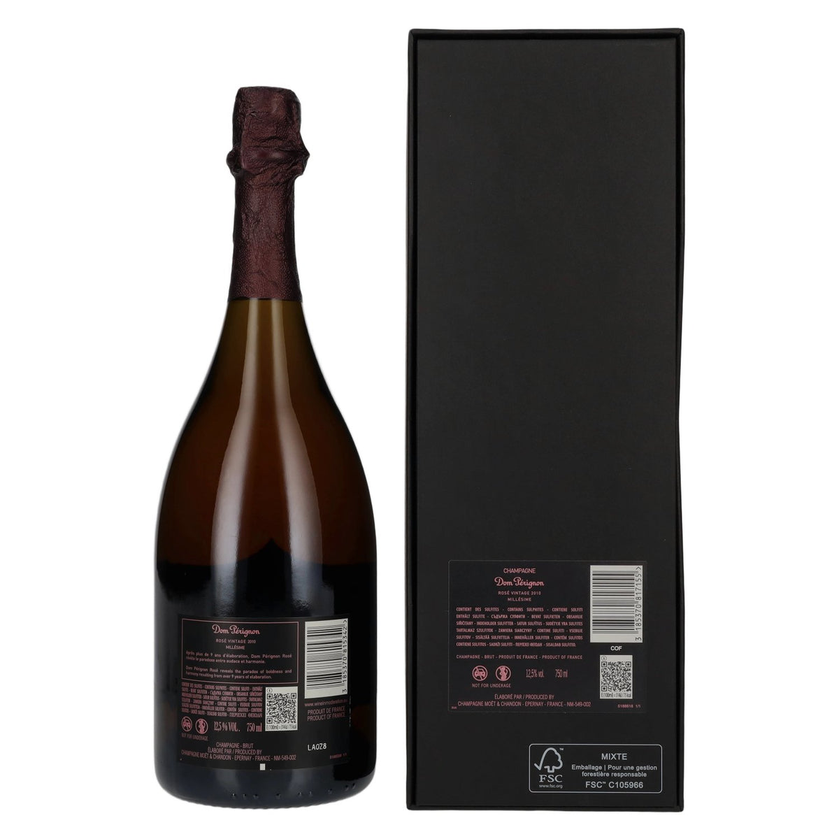 Dom Pérignon Champagne Rosé Vintage 2010 12,5% Vol. 0,75l in Geschenkbox