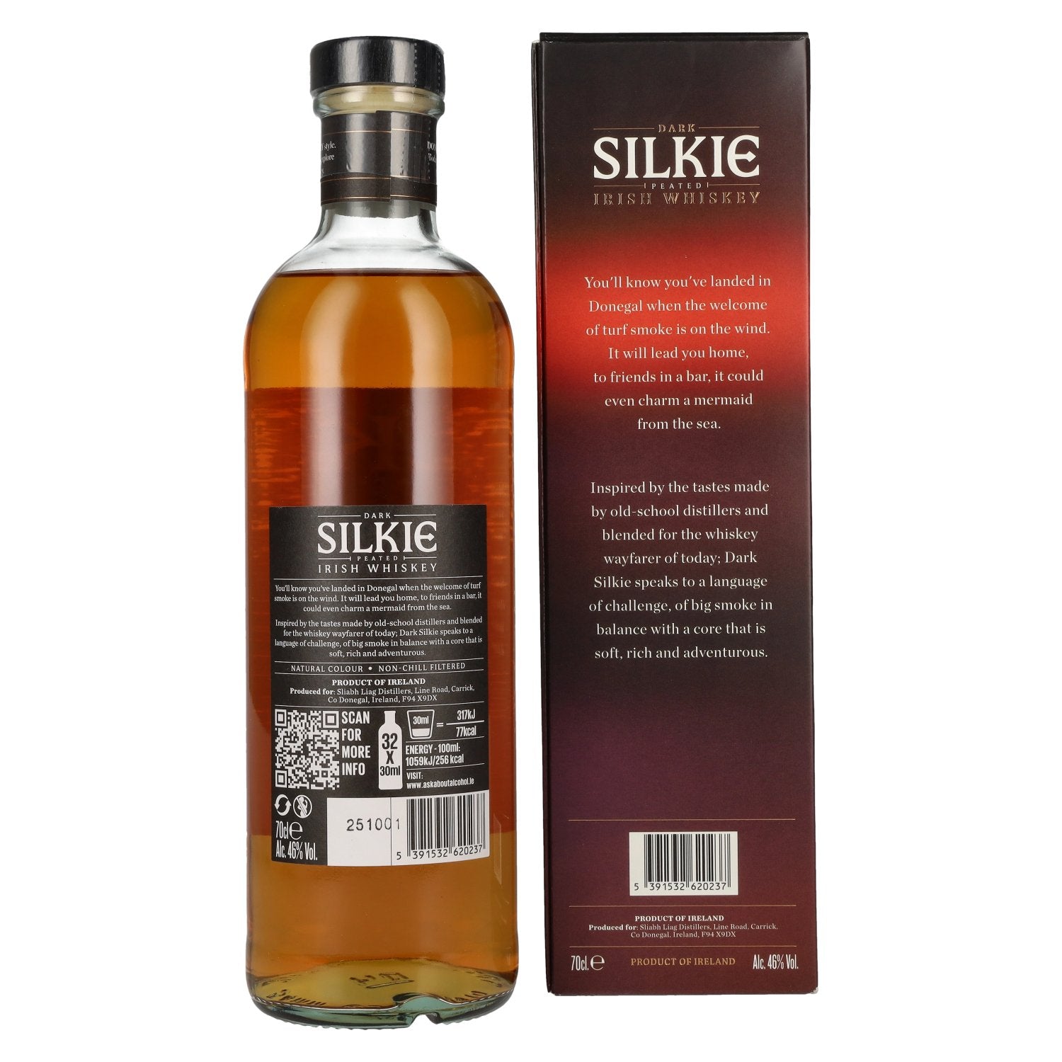 The Legendary DARK SILKIE Irish Whiskey 46% Vol. 0,7l in Geschenkbox