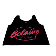 Luc Belaire Crop Tank Top Black-Pink
