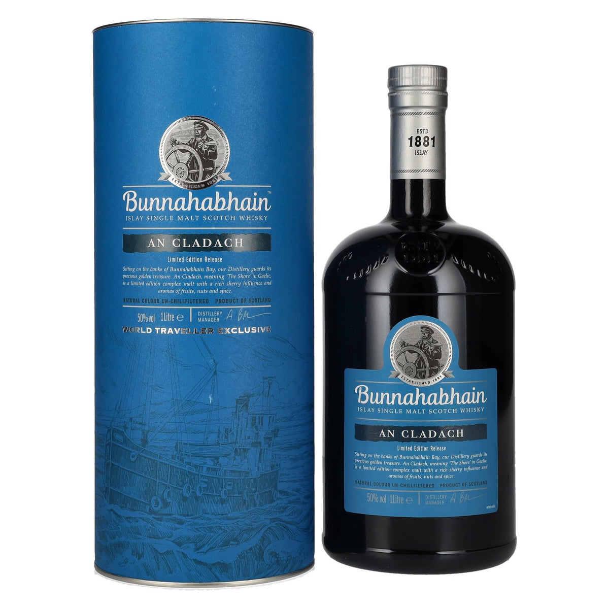 Bunnahabhain AN CLADACH Islay Single Malt Scotch Whisky Limited Edition Release 50% Vol. 1l in Gift Box