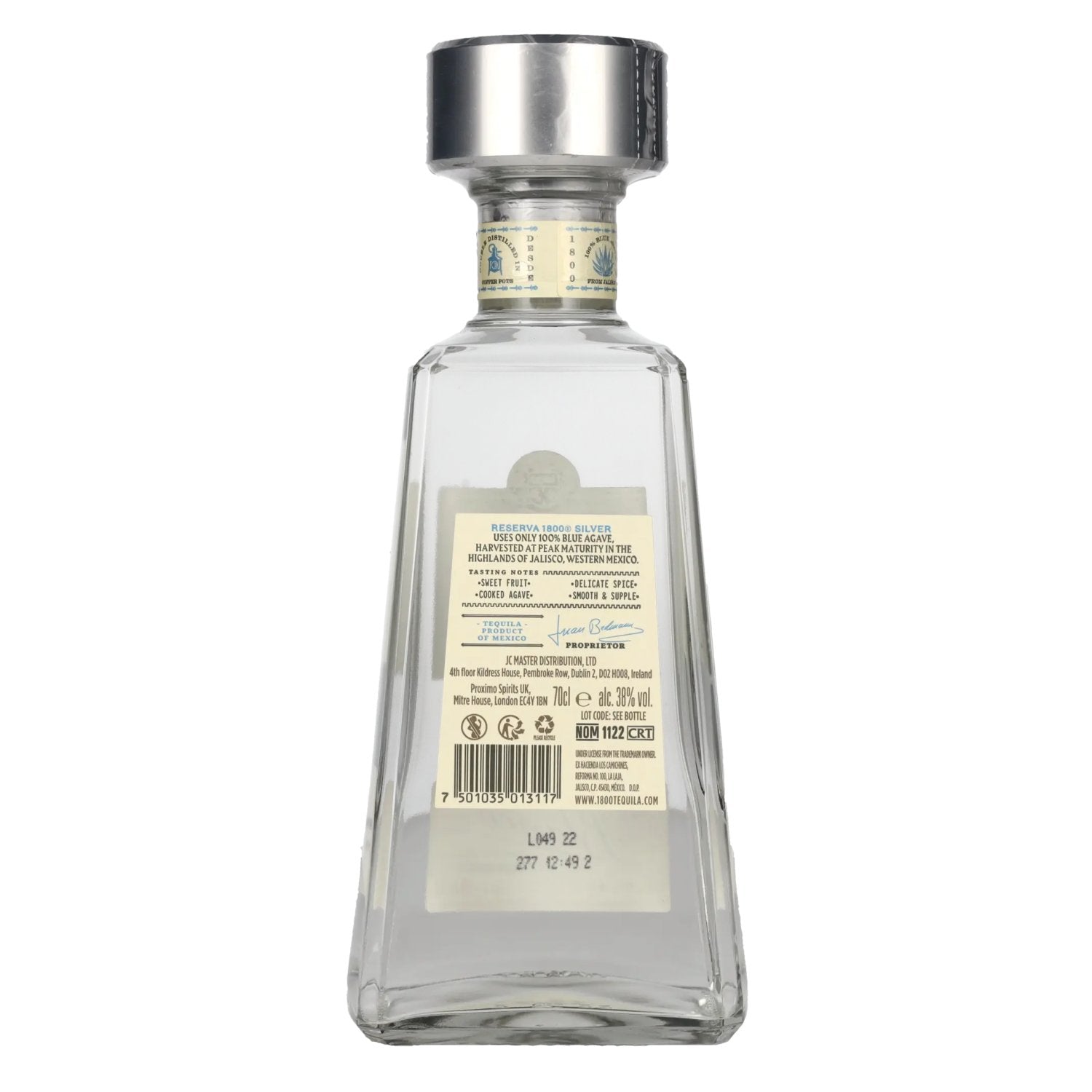 1800 Tequila Reserva SILVER 100% Agave 38% Vol. 0.7l