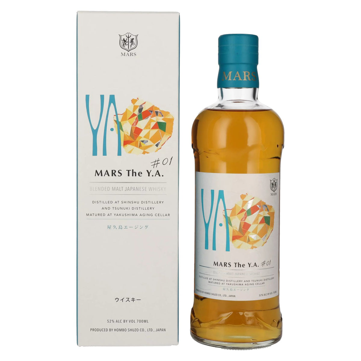 Mars The Y.A. Blended Malt Japanese Whisky # 01 52% Vol. 0.7l in gift box