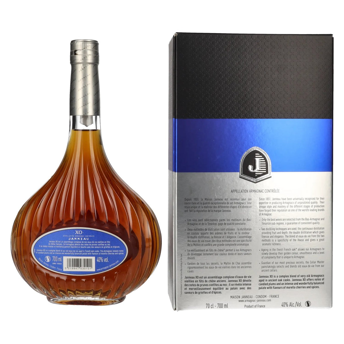 Armagnac Janneau XO 40% vol. 0.7 l in a gift box