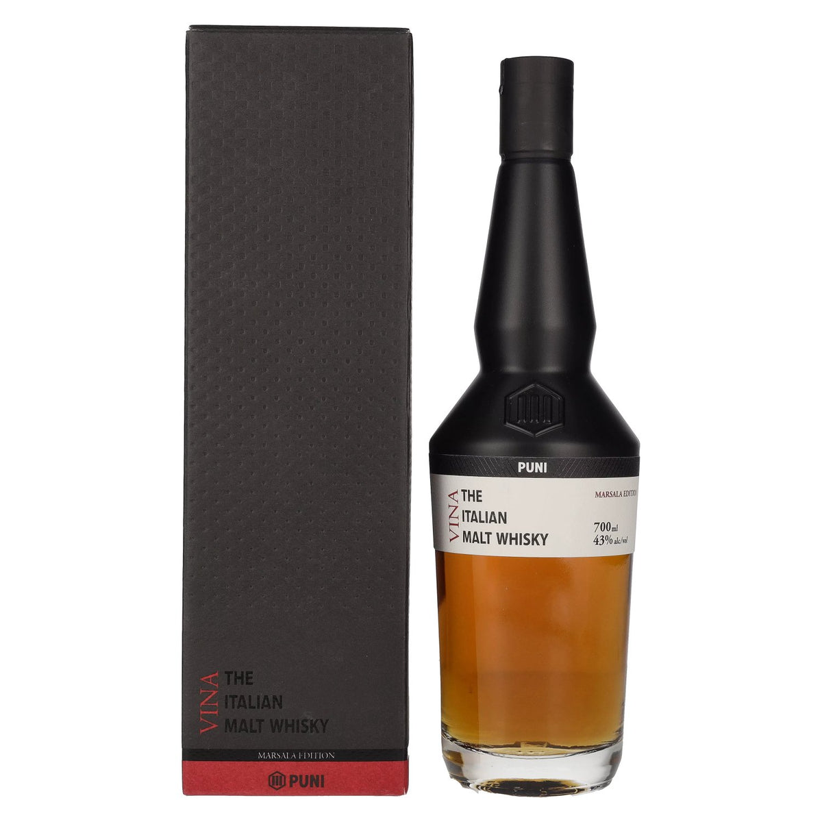 Puni Vina MARSALA The Italian Malt Whisky 43% Vol. 0.7l in gift box