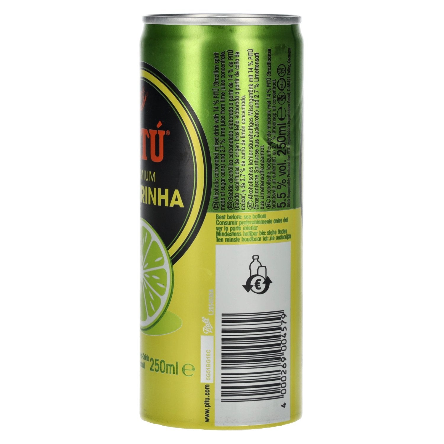 Pitú Premium Caipirinha 5.5% Vol. 0.25l Can Deposit