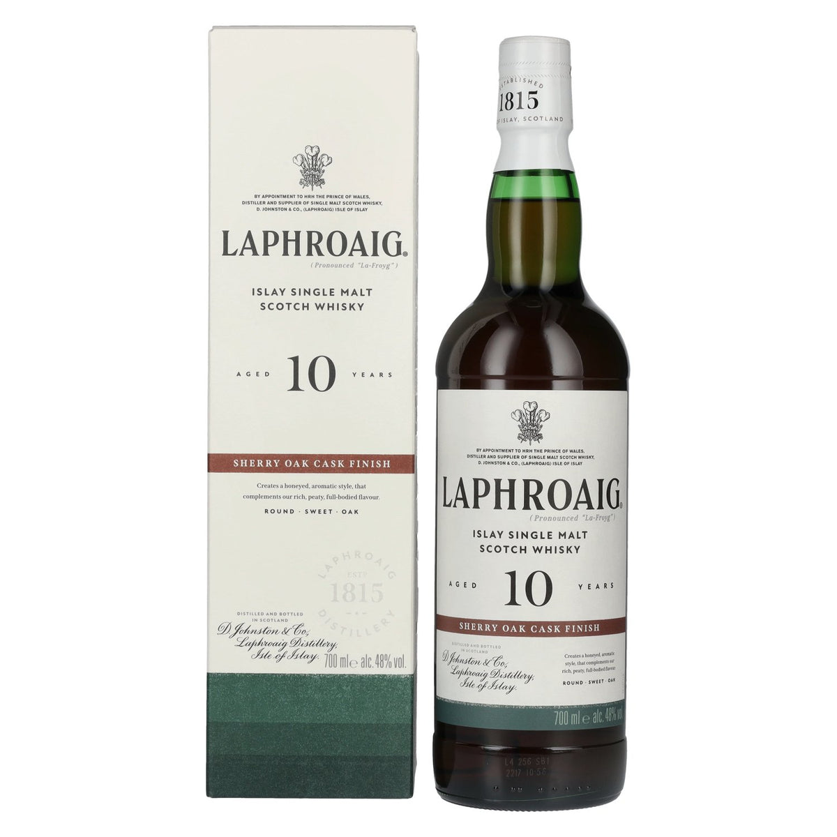 Laphroaig 10 Years Old Sherry Oak Cask Finish 48% Vol. 0.7L in Gift Box
