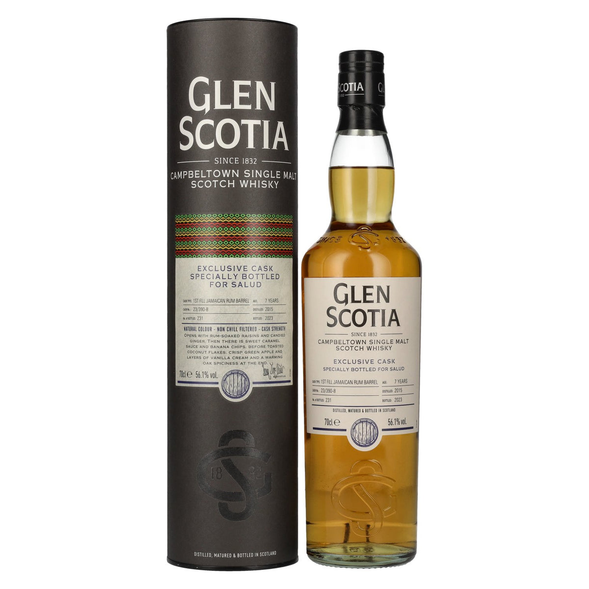 Glen Scotia 7 Years Old Single Malt Scotch Whisky 56.1% Vol. 0.7l in gift box