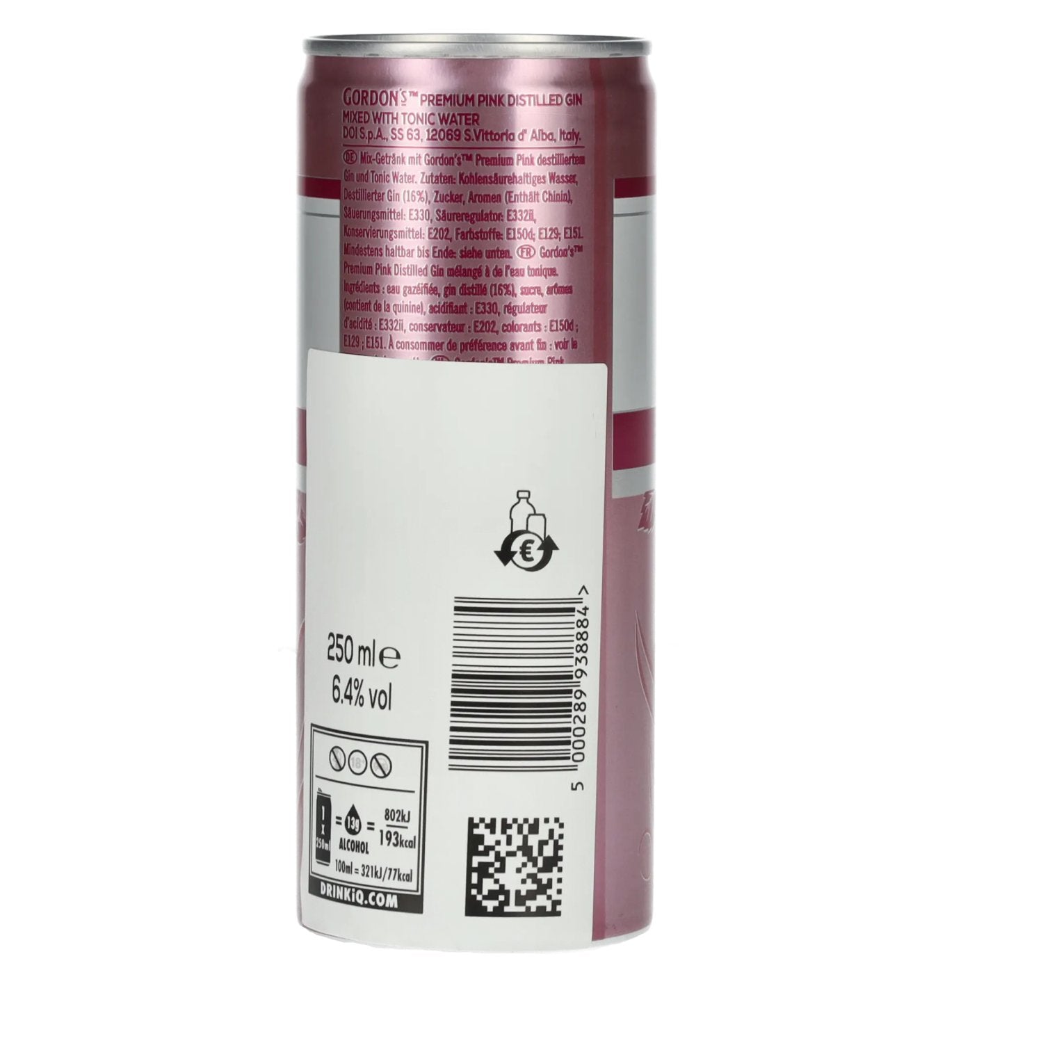 Gordon's Premium Pink Gin & Tonic 6,4% Vol. 0,25l Dose Pfand