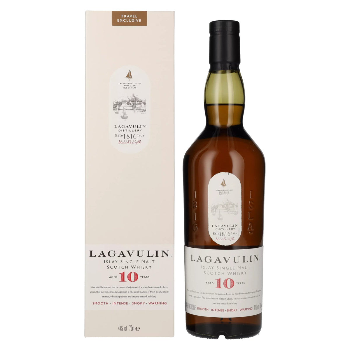 Lagavulin 10 Years Old Single Malt Whisky 43% Vol. 0,7l in Geschenkbox