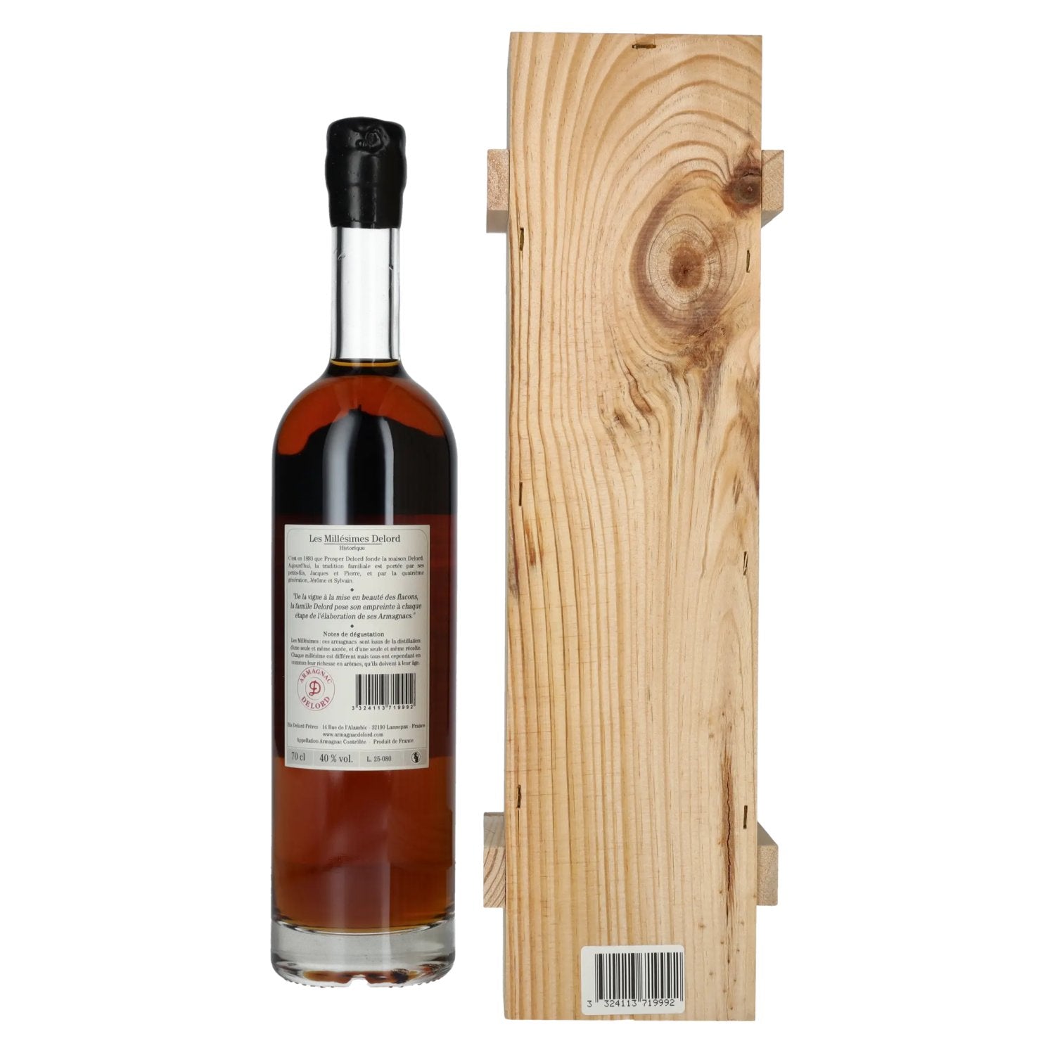 Old Armagnac Delord Vintage Récolte 1999 40% Vol. 0.7L in wooden box
