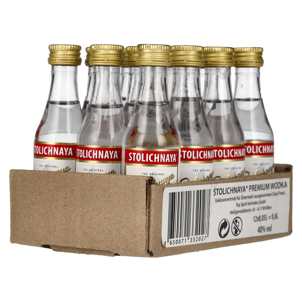 Stolichnaya Premium Vodka FKP 40% Vol. 12x0,05l PET
