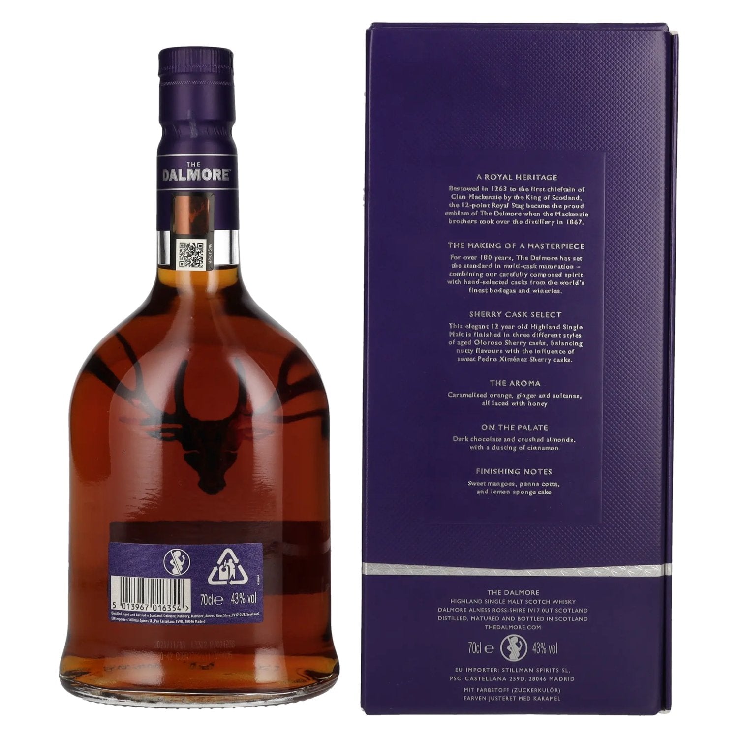 The Dalmore 12 Years Old SHERRY CASK SELECT 43% Vol. 0,7l in Geschenkbox