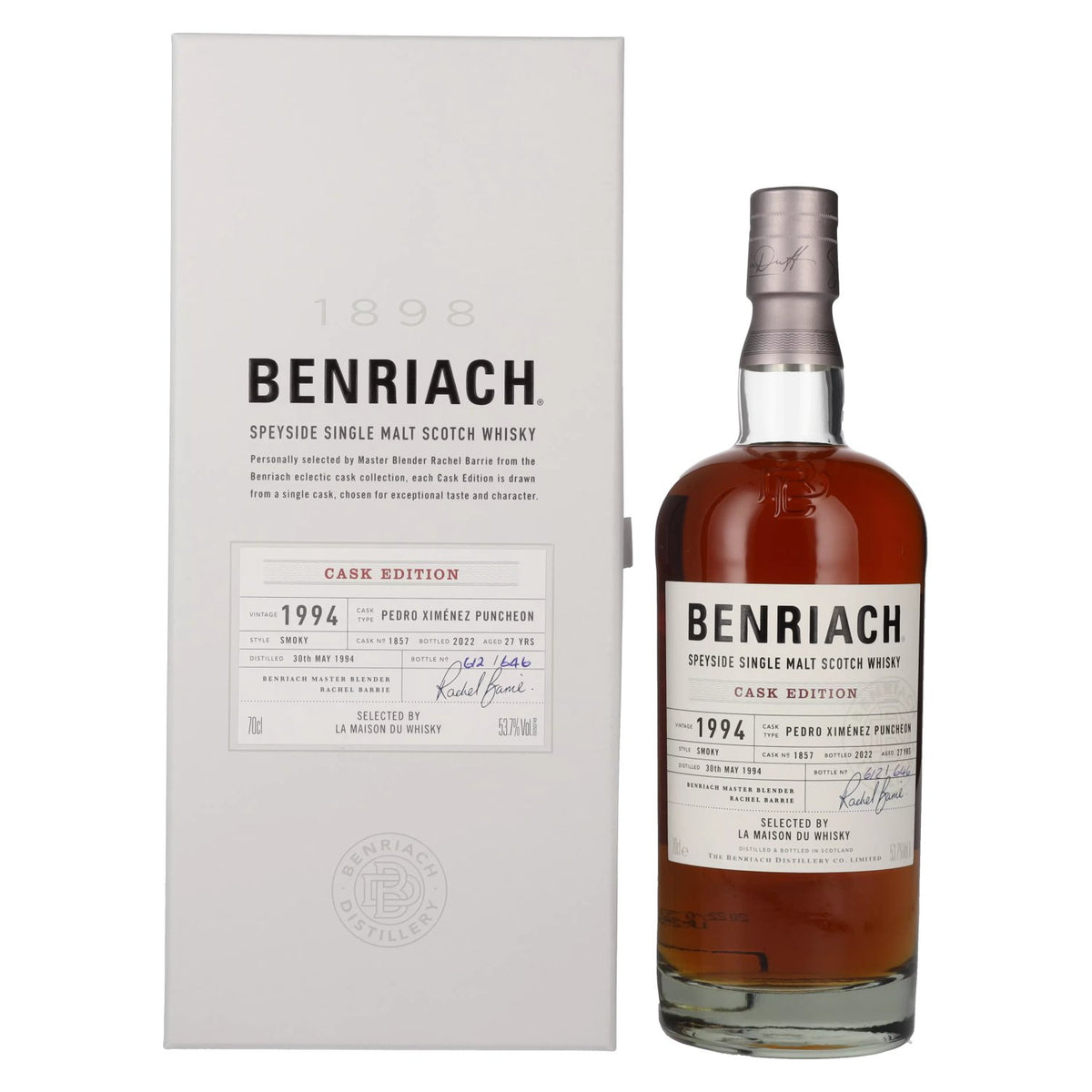 Benriach 27 Years Old CASK EDITION Pedro Ximénez Vintage 1994 53.7% Vol. 0.7l in gift box