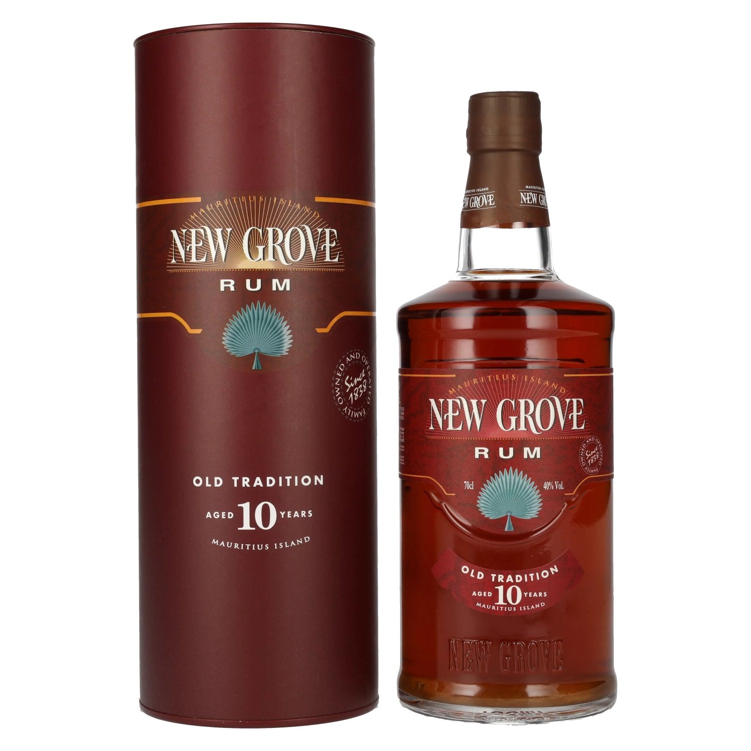 New Grove OLD TRADITION 10 Years Old Mauritius Island Rum 40% Vol. 0,7l in Geschenkbox