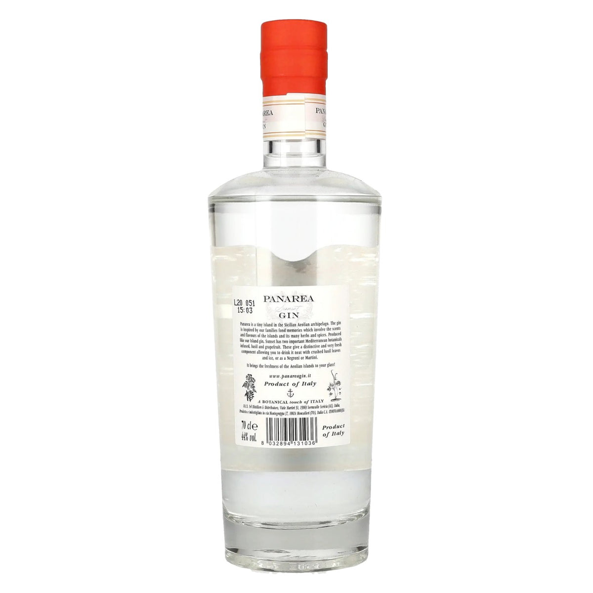 Panarea Sunset Gin 44% ABV 0.7l