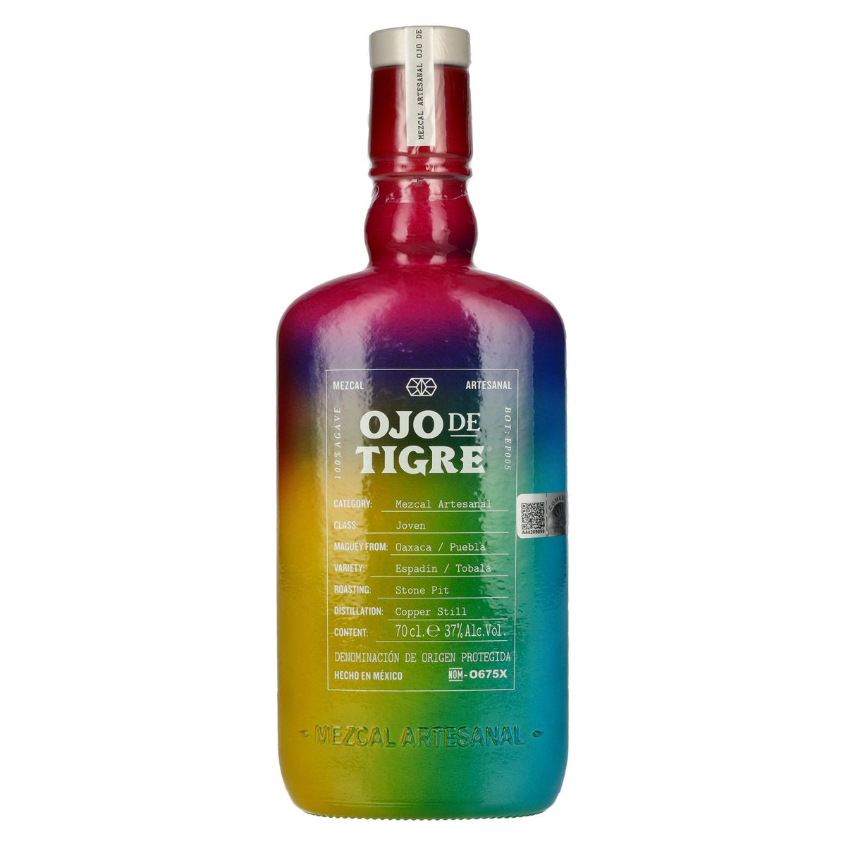 Ojo de Tigre Mezcal Artesanal Joven 100% Agave PRIDE EDITION 37% Vol. 0.7l