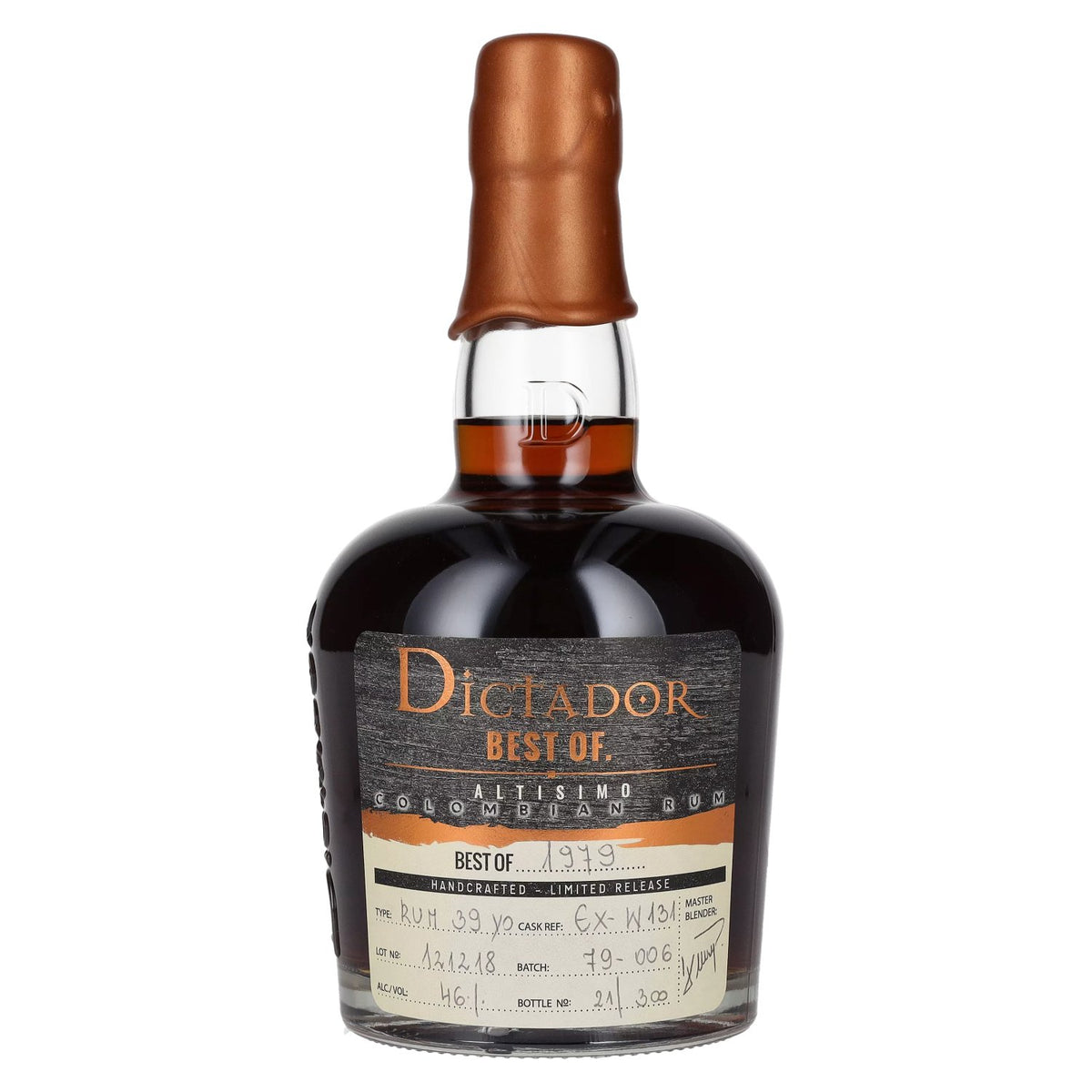 Dictador BEST OF 1979 ALTISIMO Colombian Rum Limited Release 46% Vol. 0.7l