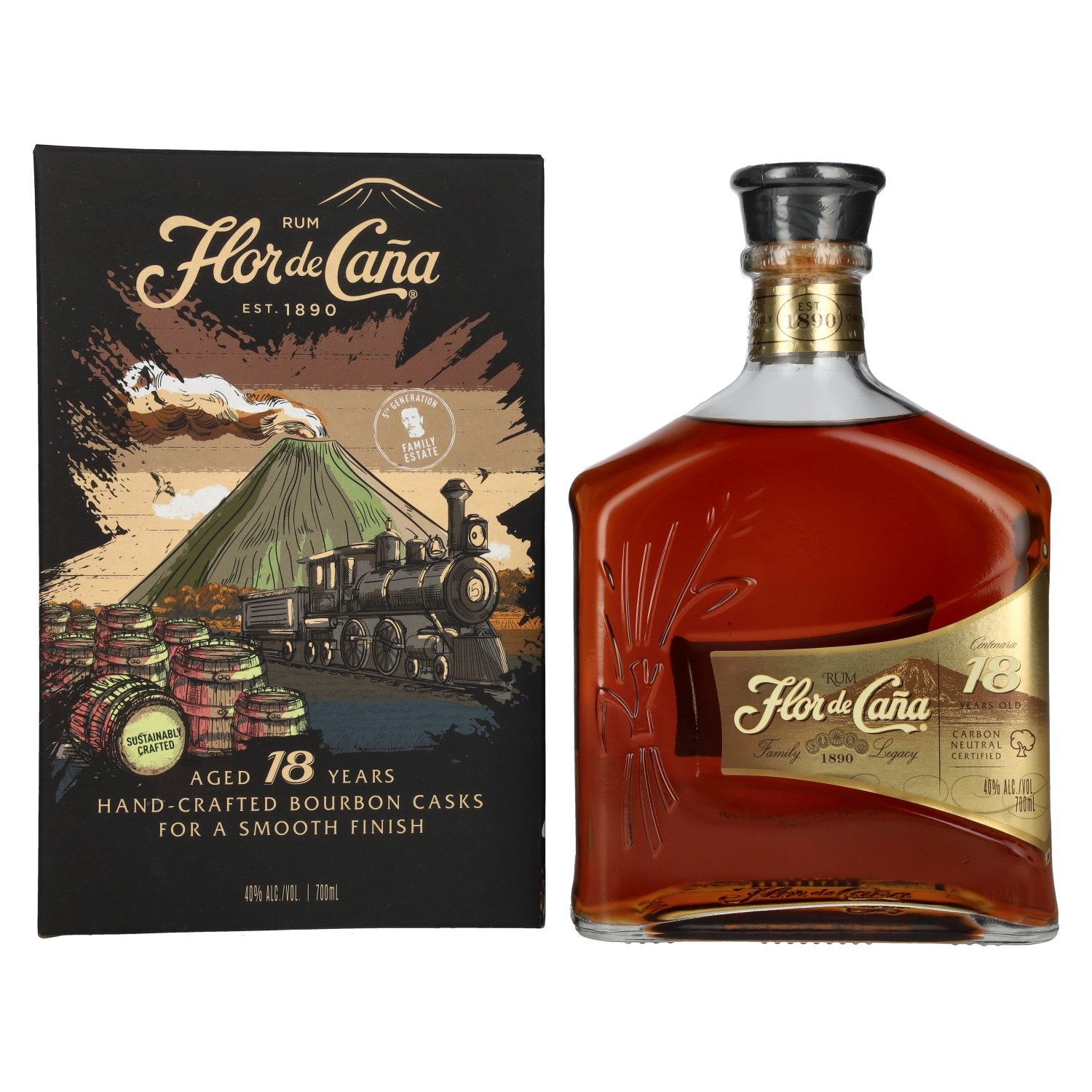 Flor de Caña Centenario 18 Years Old 40% Vol. 0,7l in Geschenkbox