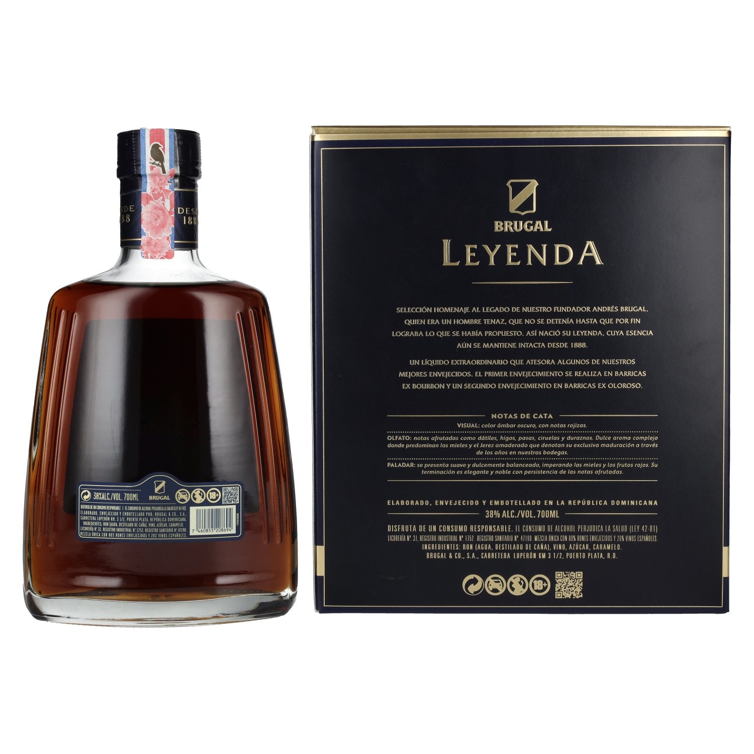 Brugal LEYENDA Selección Homenaje 38% Vol. 0.7l in Gift Box