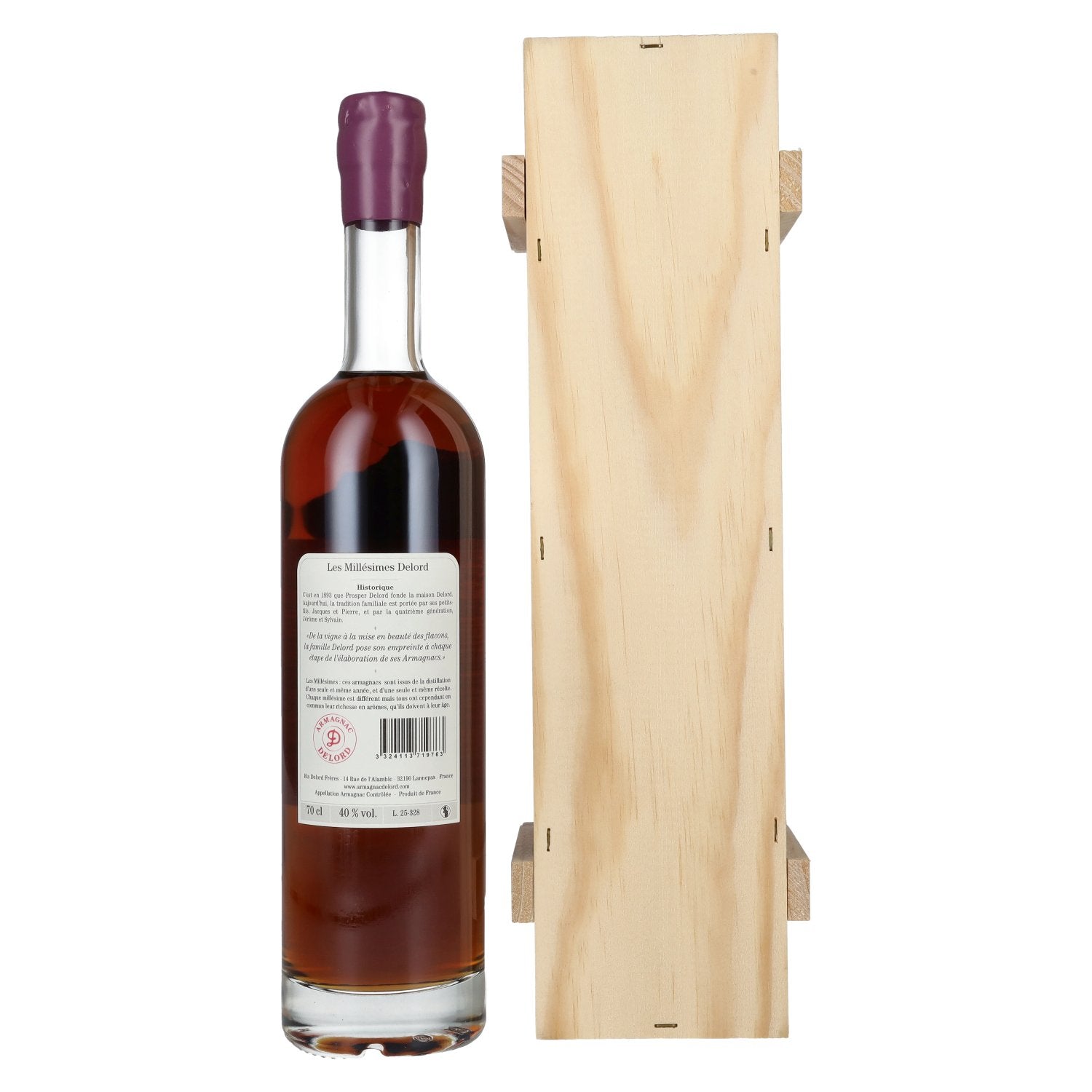 Vieil Armagnac Delord Vintage Récolte 1976 40% Vol. 0,7l in Holzkiste