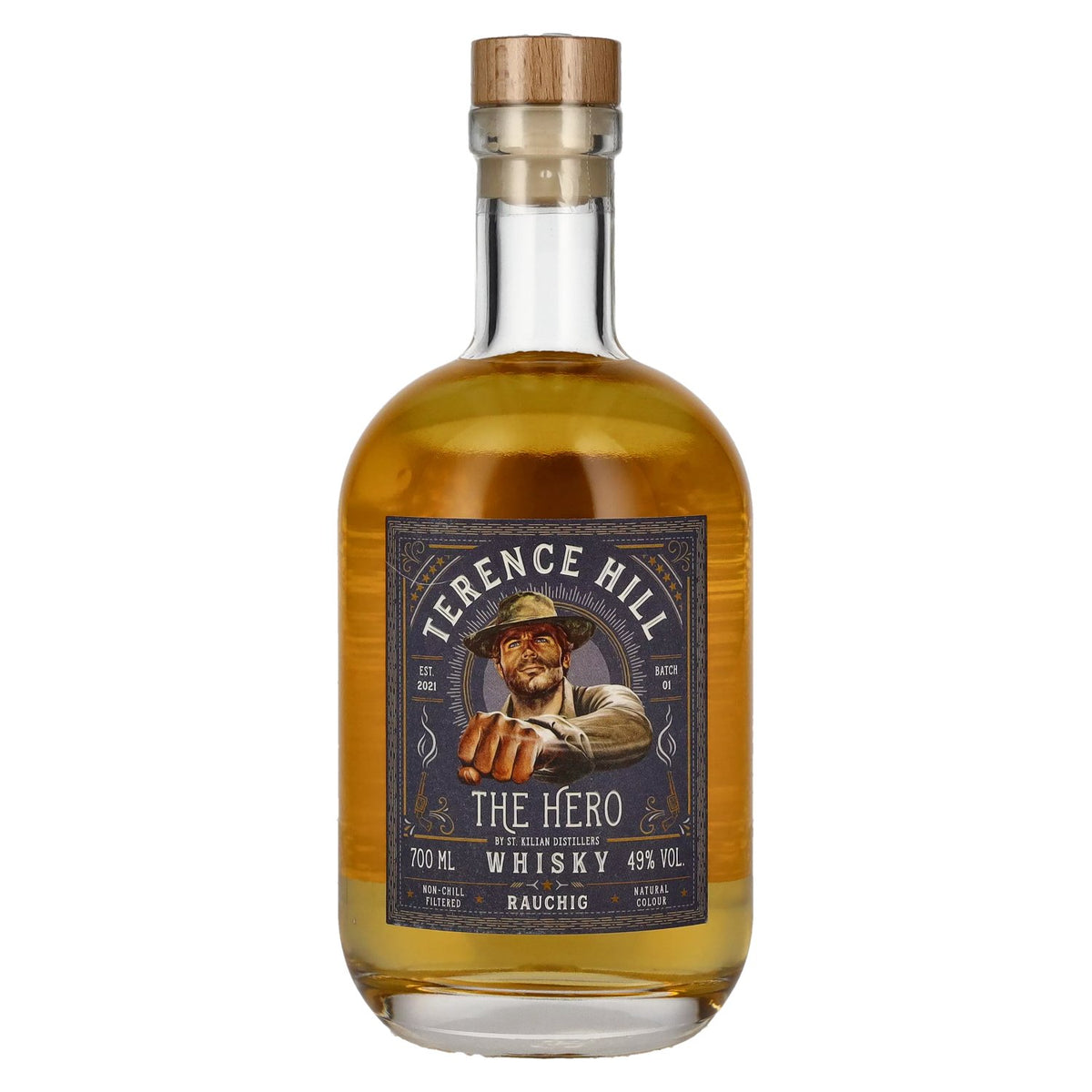 Terence Hill THE HERO Whisky Smoky 49% Vol. 0.7l