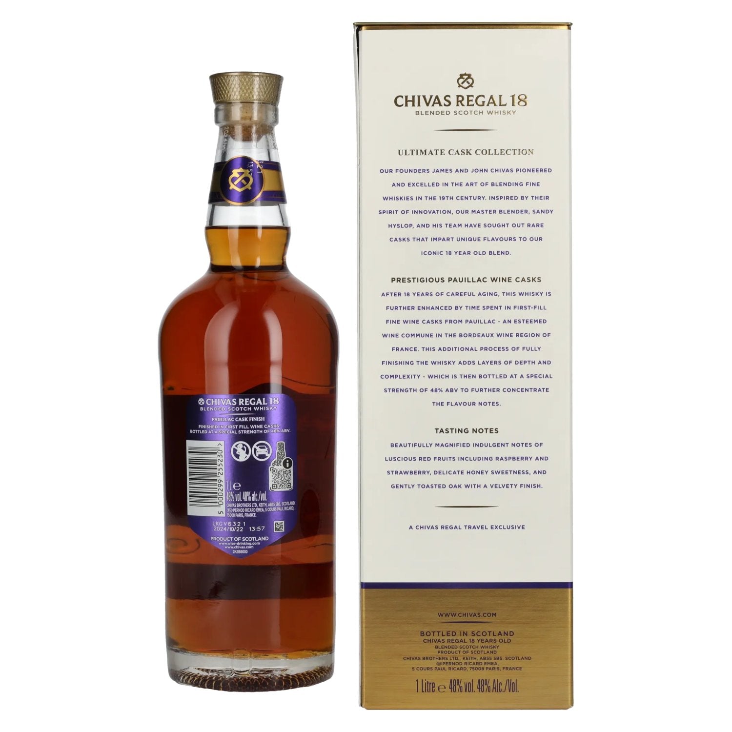 Chivas Regal 18 Years Old ULTIMATE CASK COLLECTION Pauillac Cask Finish 48% Vol. 1l in Geschenkbox