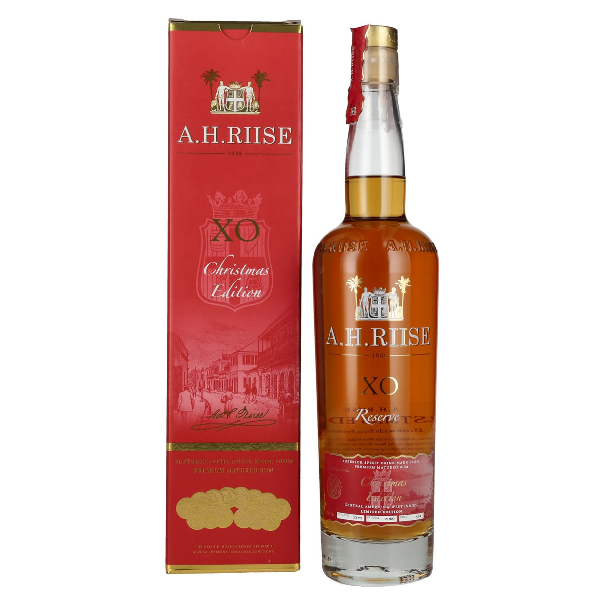 A.H. Riise X.O. Reserve Christmas Superior Spirit Drink 40% Vol. 0.7l in a gift box