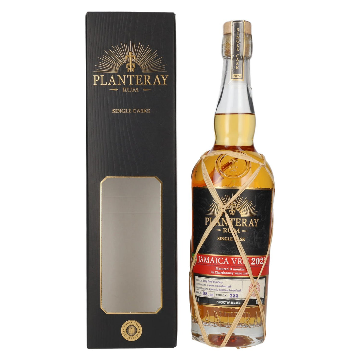 Planteray Rum JAMAICA VRW Single Cask Chardonnay Barrel 2023 43.8% ABV 0.7l in a gift box