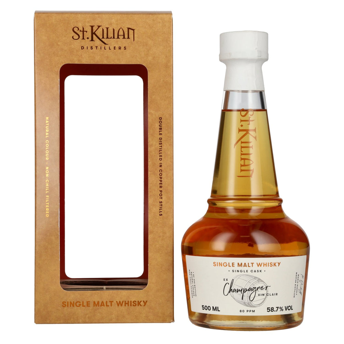 St. Kilian EX CHAMPAGNER VIN CLAIR Single Cask Malt Whisky 58,7% Vol. 0,7l in Geschenkbox