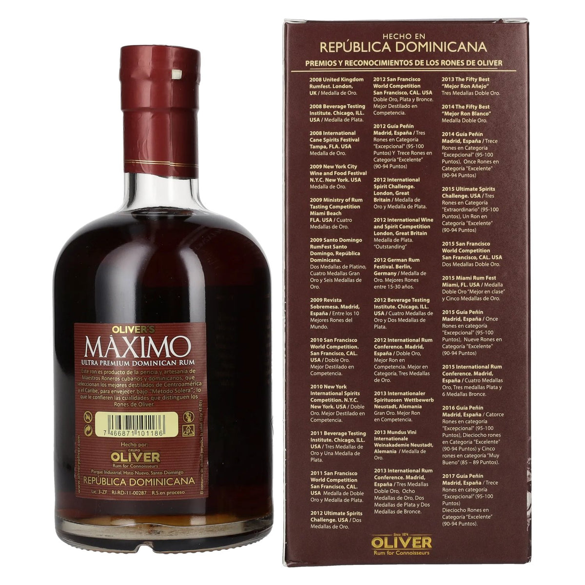 Maximo XO Extra Premium Solera Aged Craft Rum 41% vol. 0.7 l in a gift box